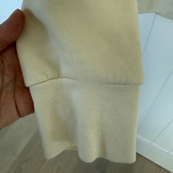 AVIATOR NATION 5 Stripe HOODIE, Ivory w Grey Stripes, SMALL - Picture 7 of 8